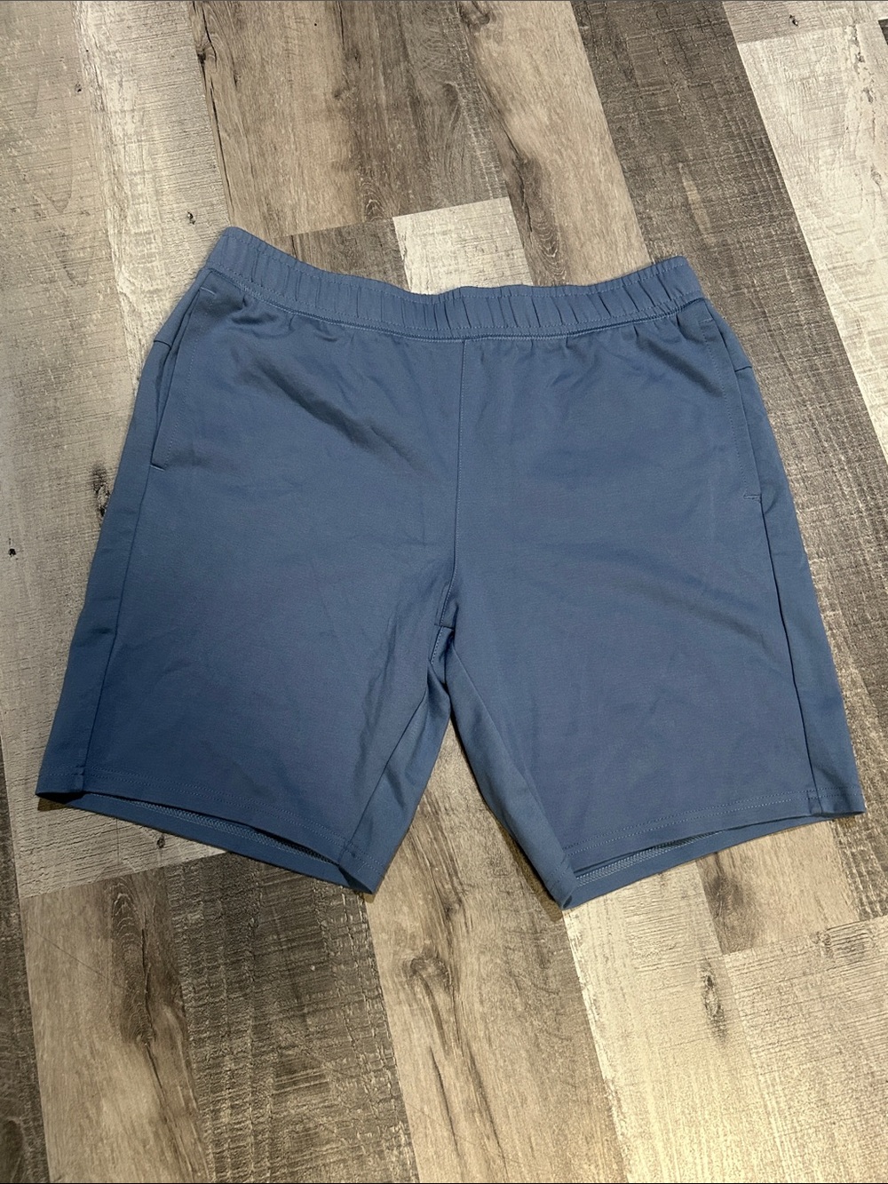 Men's Slate Blue Athletic Shorts with Elastic Waist
